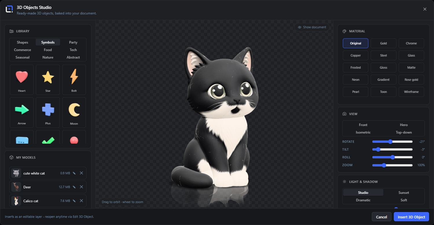 3D Objects Studio