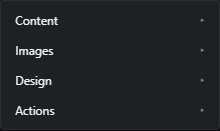 The automation menu