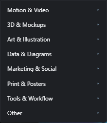 The extensions menu