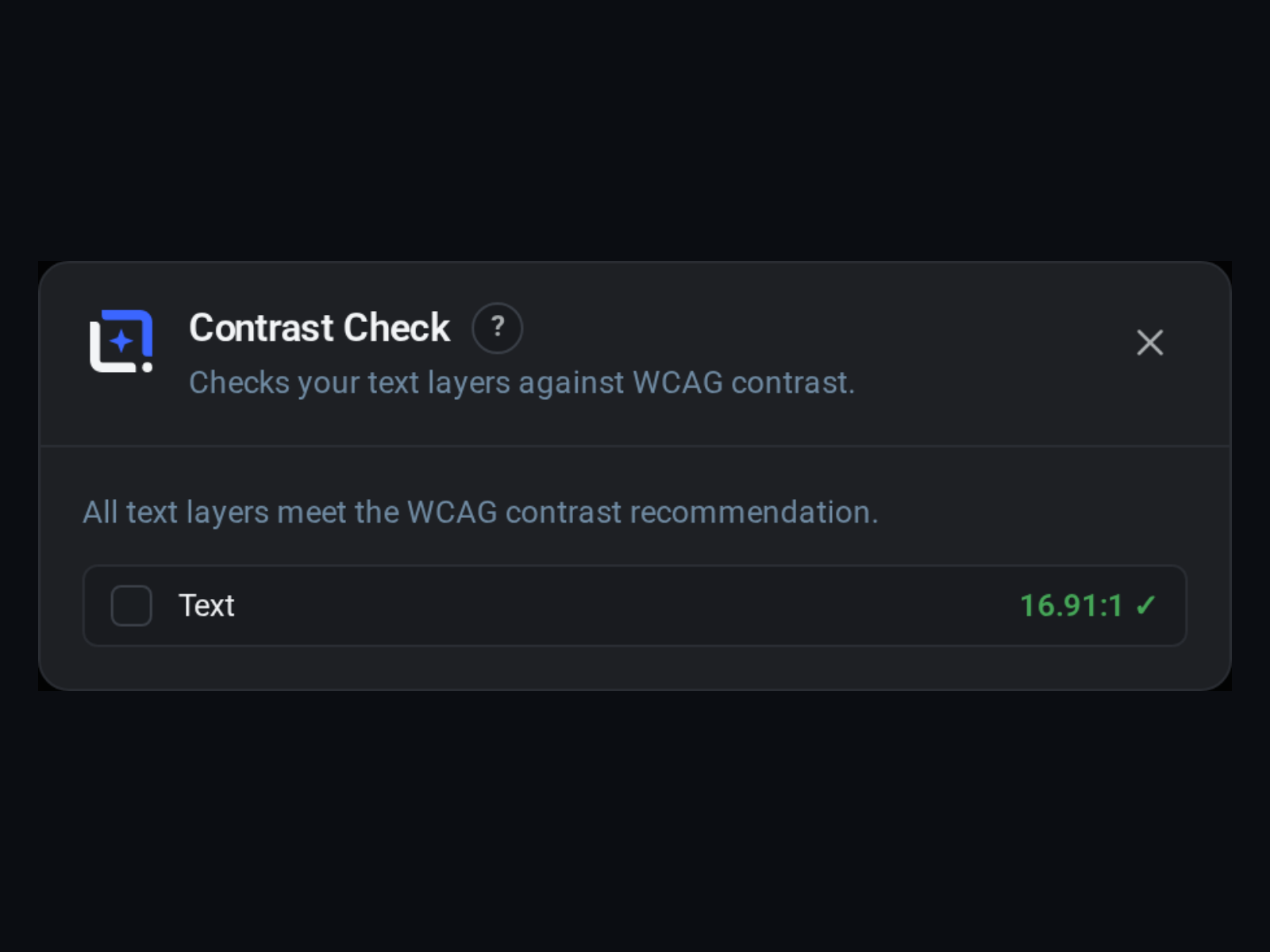The contrast Check